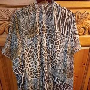 Leopard print Kimono